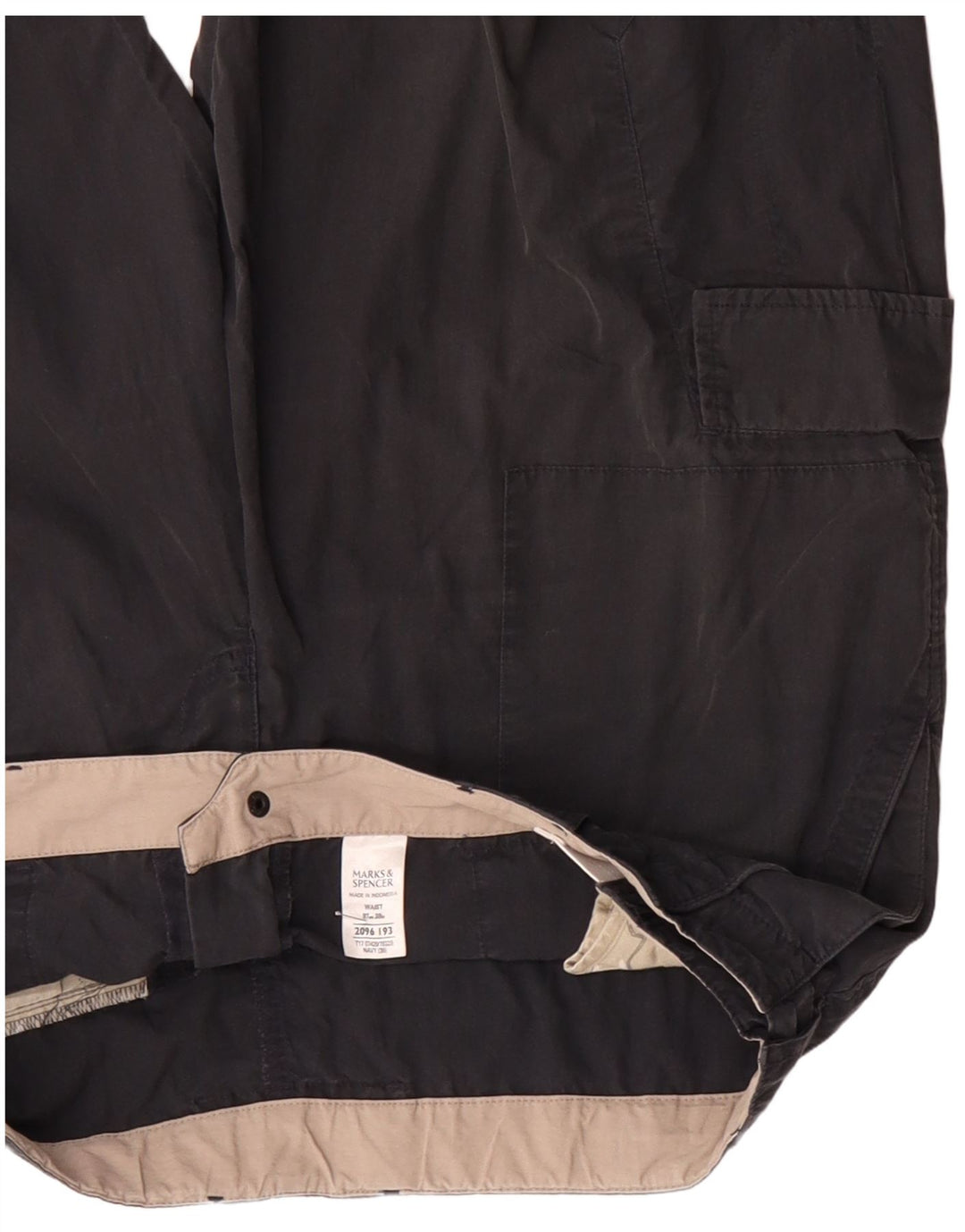 MARKS & SPENCER Pantaloni scurți cargo pentru bărbați W38 XL, bumbac bleumarin