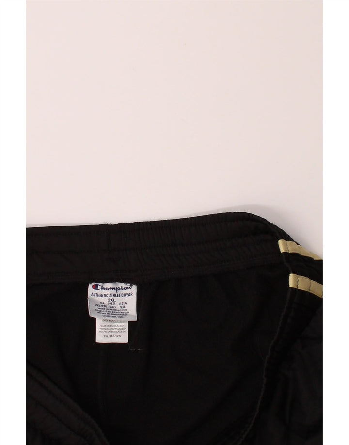 CHAMPION Mens Purdue Tracksuit Trousers Joggers 2XL  Black Polyester Vintage Champion and Second-Hand Champion from Messina Hembry 