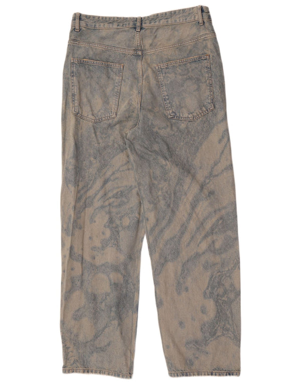 Blugi drepti pentru bărbați Zara EU 42 Large W32 L32 Blue Tie Dye