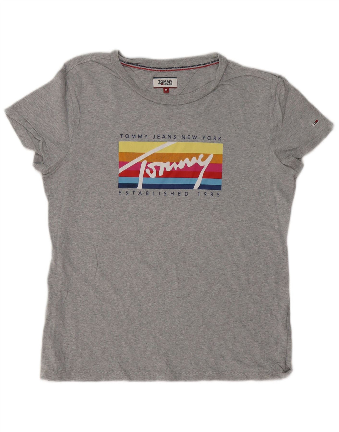 Tricou grafic Tommy Hilfiger pentru femei Top UK 14 Medium Gri