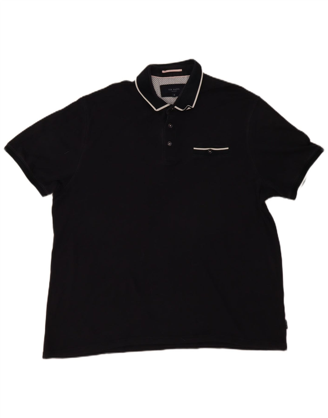 Tricou polo pentru bărbați Ted Baker Mărimea 6 2XL Bumbac negru