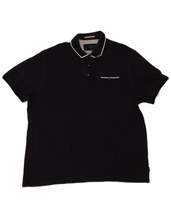 Tricou polo pentru bărbați Ted Baker Mărimea 6 2XL Bumbac negru