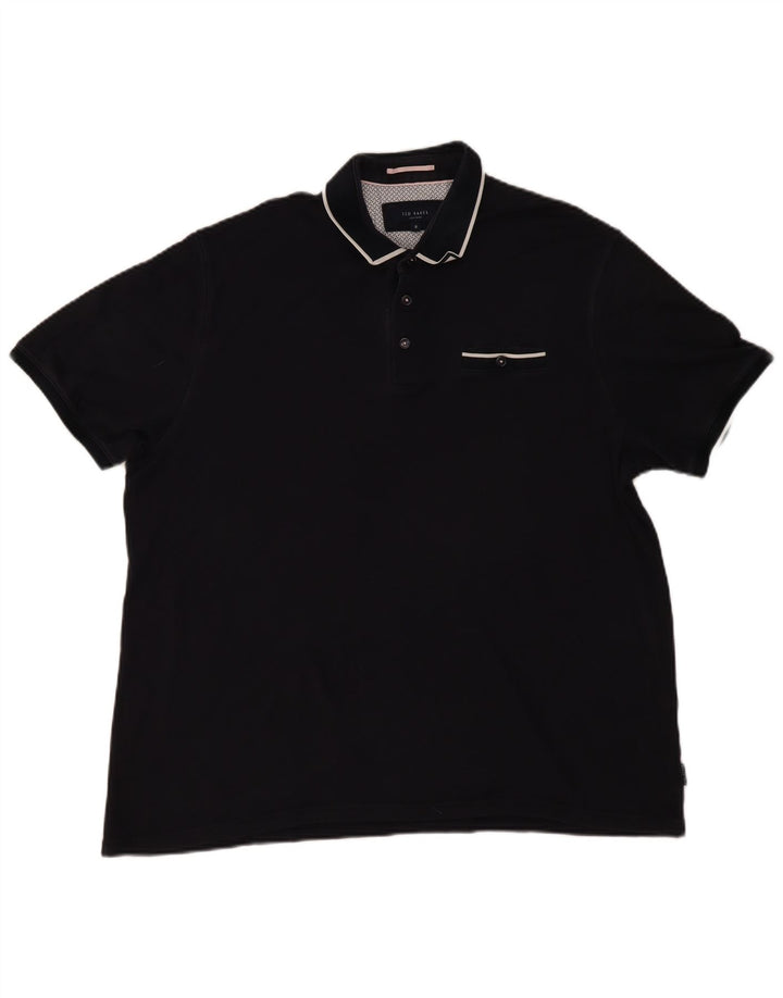 Tricou polo pentru bărbați Ted Baker Mărimea 6 2XL Bumbac negru