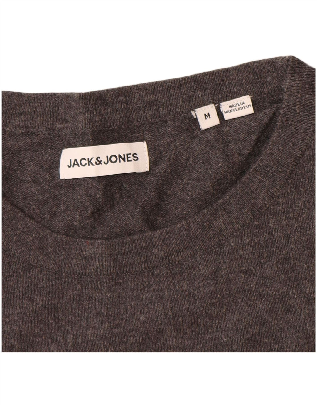 Pulover Jack & Jones pentru bărbați, cu gât crew, bumbac, gri mediu
