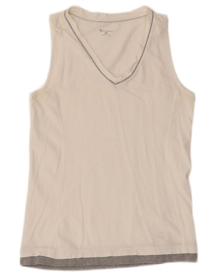 Vest Top pentru femei Champion UK 12 Medium White Colorblock