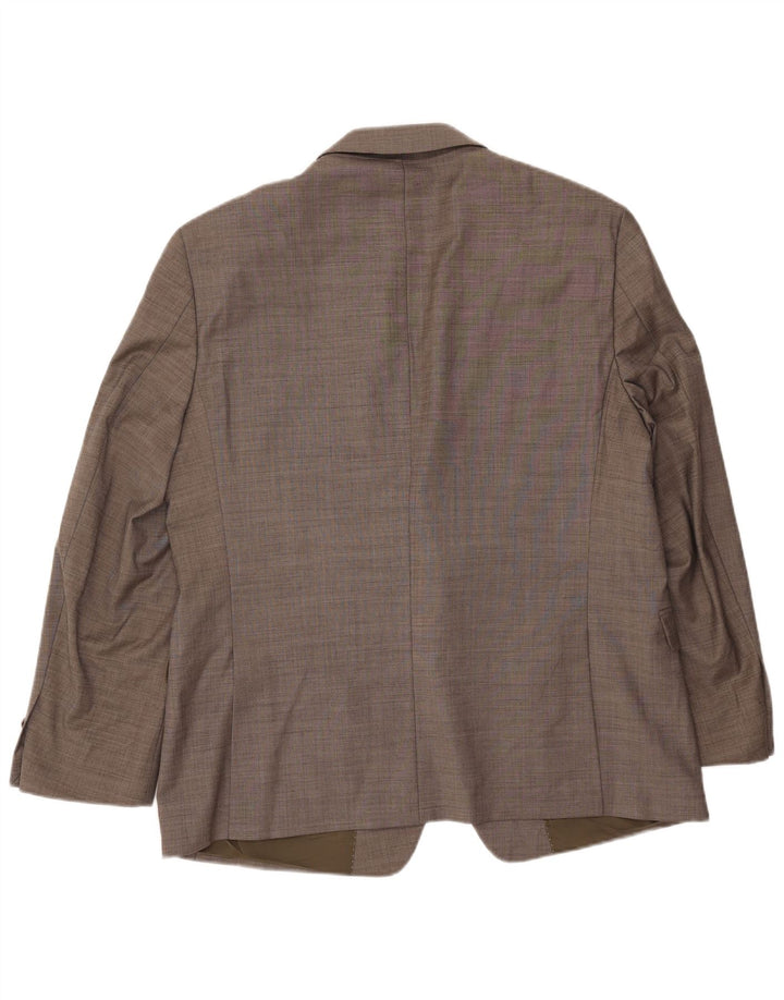 TOMMY HILFIGER Sacou blazer pentru bărbați cu 2 nasturi UK 46 3XL Lână gri