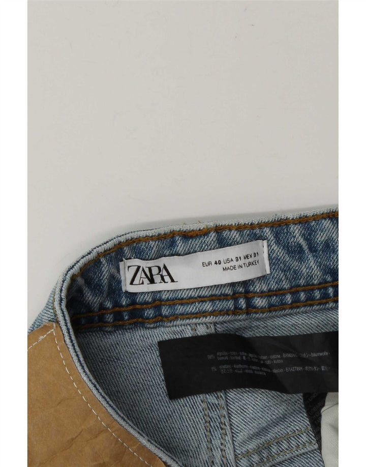 Blugi Distressed drepte pentru bărbați Zara EU 40 Medium L31 L29 Bumbac albastru