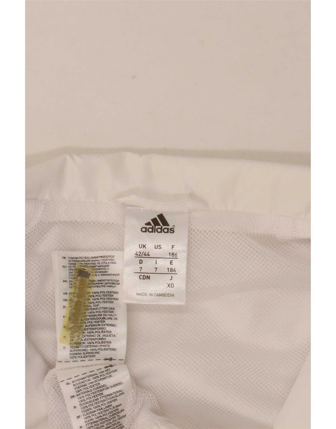 Jachetă de trening pentru bărbați Adidas UK 42/44, mare, alb, poliester color bloc