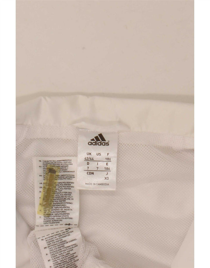 Jachetă de trening pentru bărbați Adidas UK 42/44, mare, alb, poliester color bloc