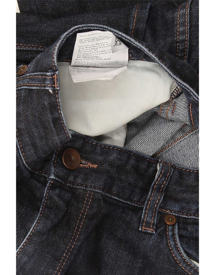 Blugi drepti pentru bărbați Hugo Boss W38 L32 Bumbac bleumarin