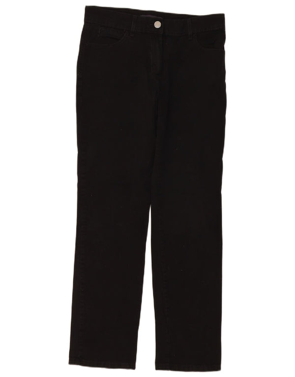 Pantaloni casual drepti pentru femei Marks & Spencer UK 10 Small W30 L29 Negru