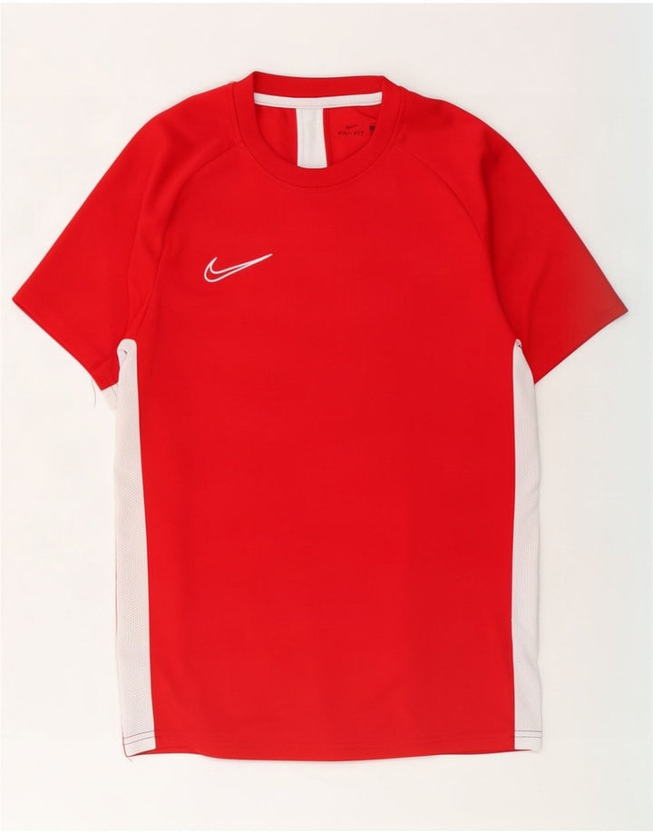 Tricou Nike Dri Fit pentru bărbați Top mic, roșu, poliester color bloc