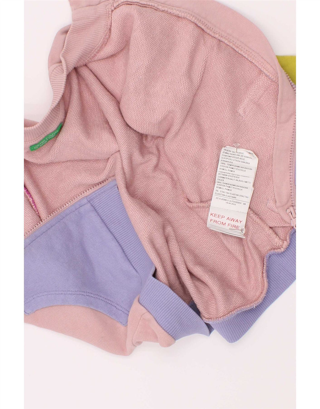 Jachetă de trening pentru fete Benetton, 2-3 ani, multicoloră