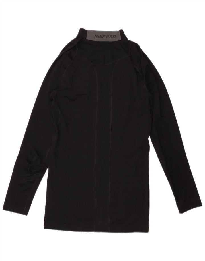 Top de compresie Nike pentru femei cu mânecă lungă UK 10 Poliester negru mic