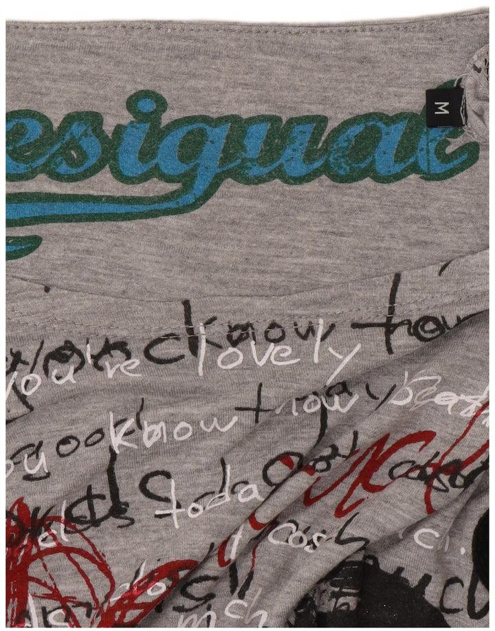 Tricou grafic Desigual pentru femei Top UK 14 Medium Gri