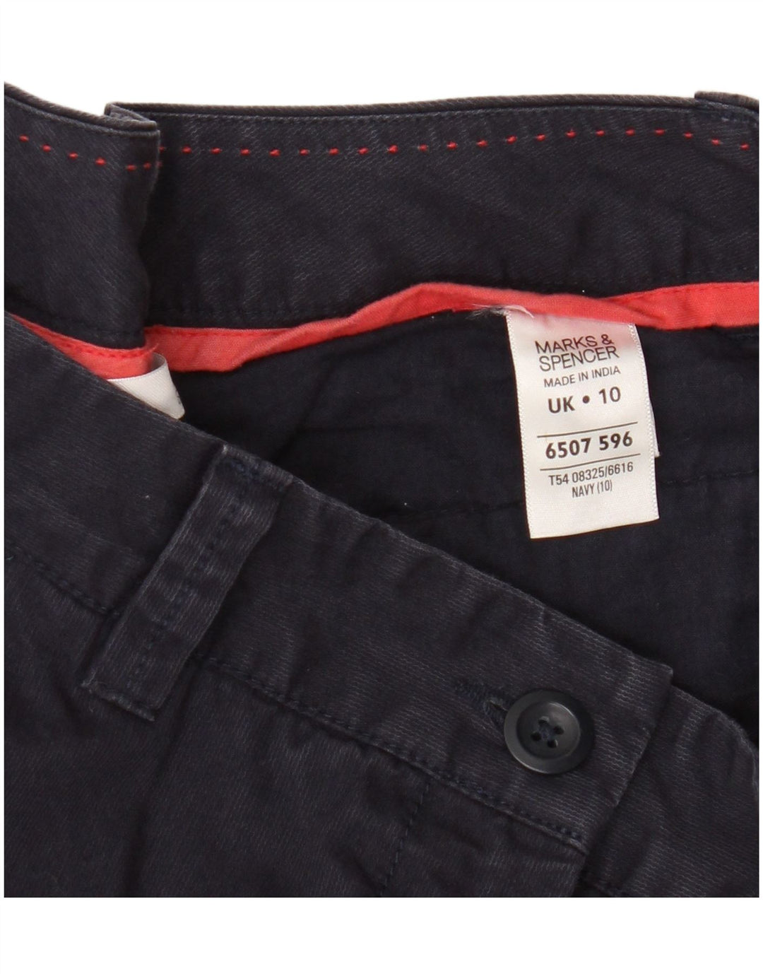 Pantaloni Capri pentru femei Marks & Spencer UK 10 Small W30 L21 Bleumarin