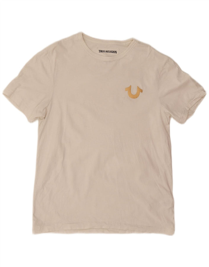 True Religion Tricou grafic pentru bărbați Top Medium White Bumbac