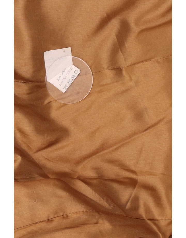 Palton dublu pentru femei Vintage UK 12 Lână maro medie