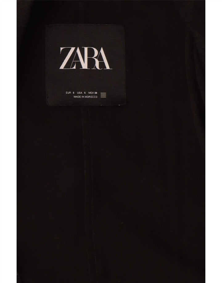 Trench supradimensionat pentru femei Zara UK 10 Lyocell negru mic