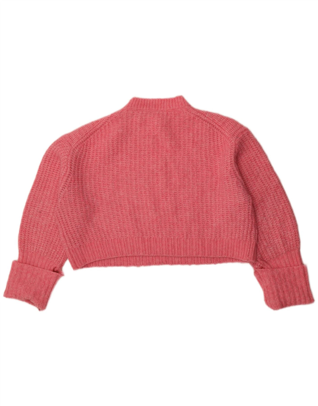 Pulover de damă Zara Crop Oversized Crew Deck Pulover UK 14 Medium Pink