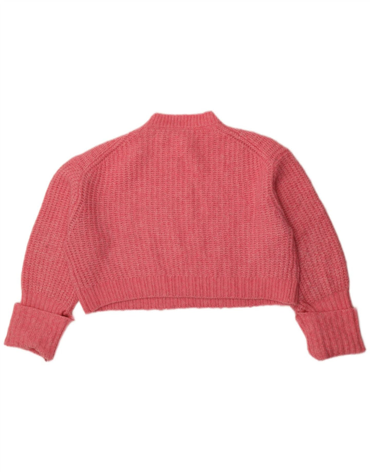Pulover de damă Zara Crop Oversized Crew Deck Pulover UK 14 Medium Pink