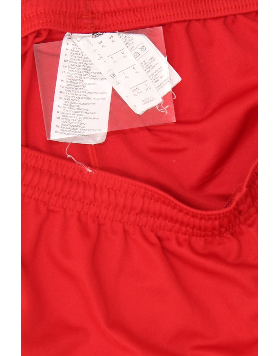 ADIDAS Mens Aeroready Sport Shorts XL Red Polyester Vintage Adidas and Second-Hand Adidas from Messina Hembry 