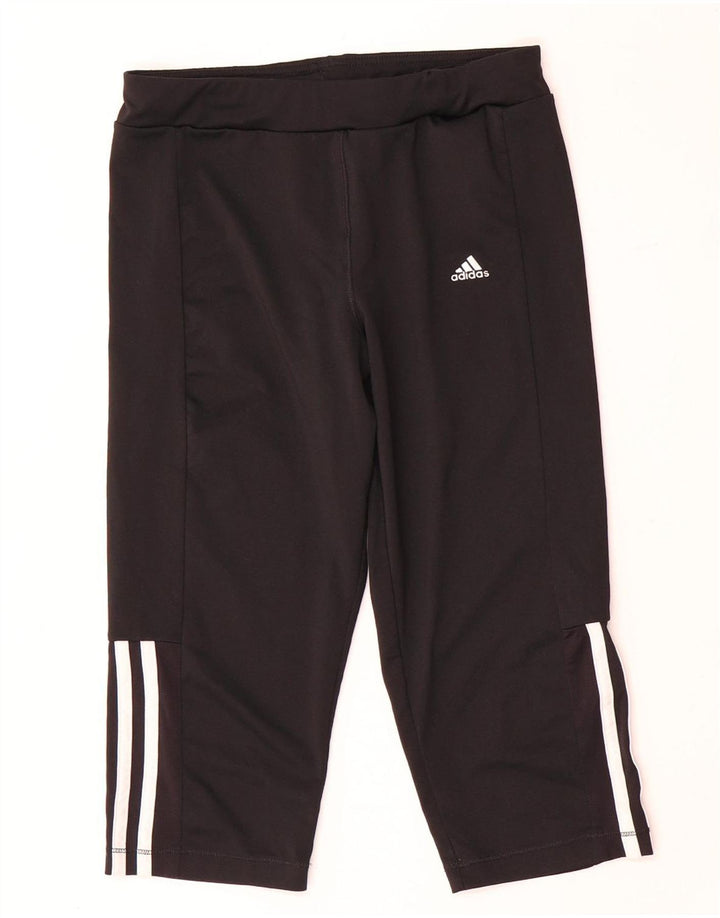 Pantaloni de trening Adidas Climalite Capri pentru baieti 13-14 ani poliester negru