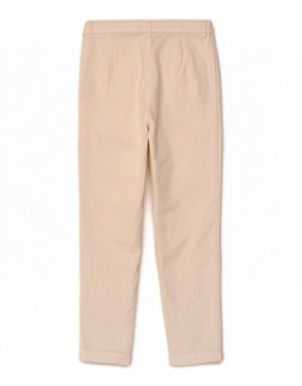 Crew Clothing Pantaloni chino drepti pentru femei UK 10 Small W26 L28 White