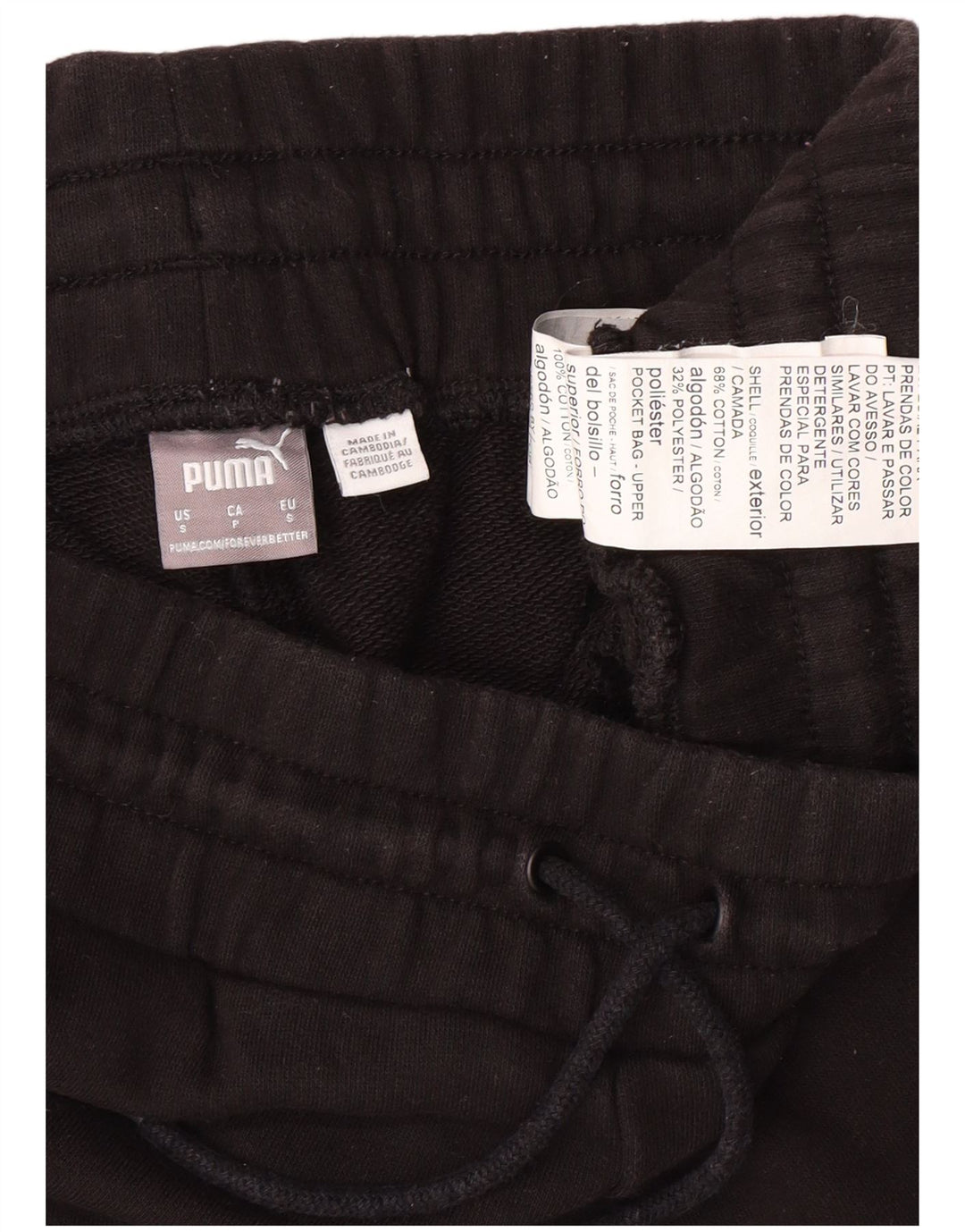 Pantaloni scurti sport PUMA pentru femei UK 8 Small Black Bumbac