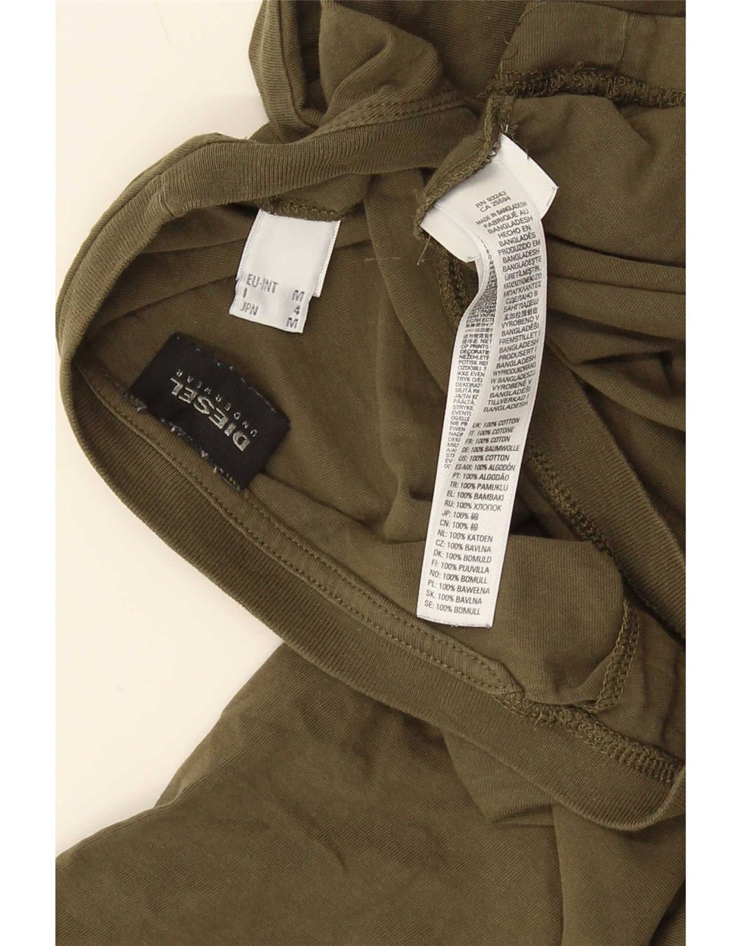 Tricou pentru bărbați Diesel Top Mediu Kaki Bumbac