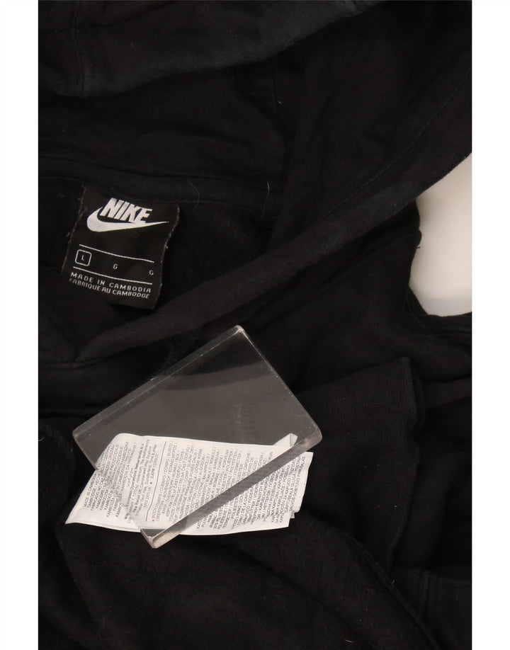 Pulover Nike pentru bărbați, bumbac mare, negru
