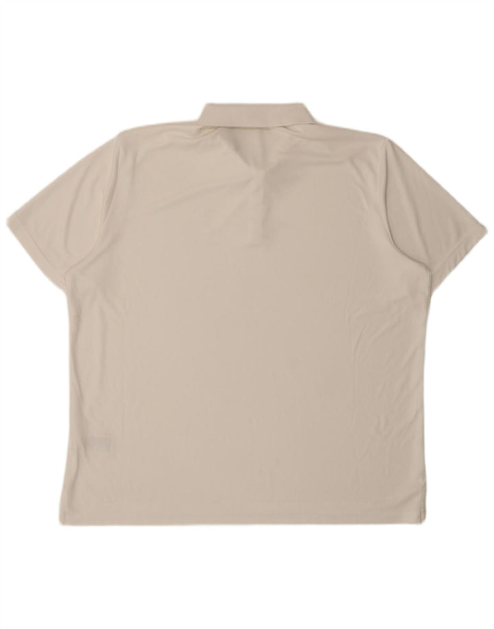 Tricou polo pentru bărbați Adidas 2XL, poliester alb