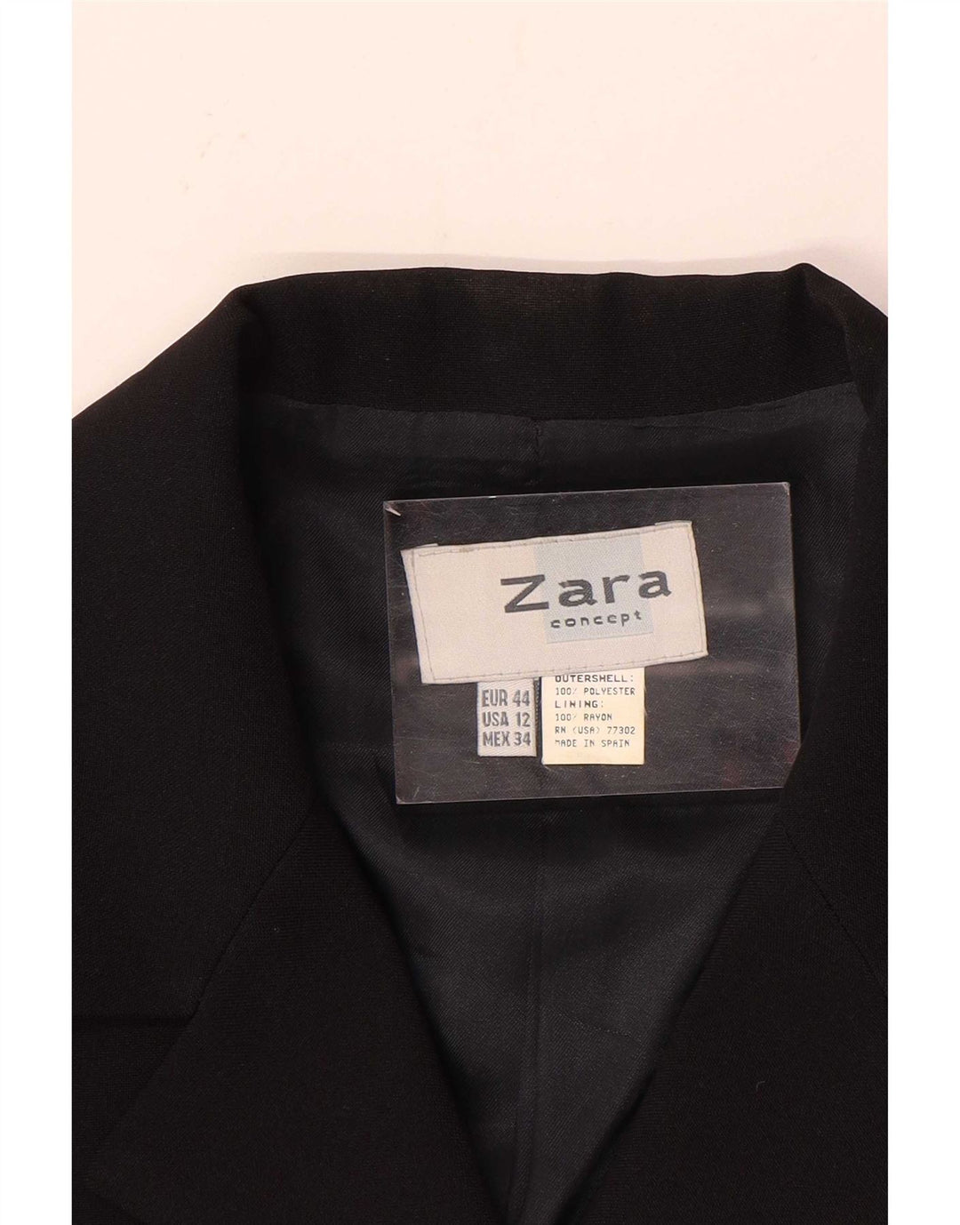 Blazer pentru femei Zara cu 4 nasturi EU 44 XL Poliester negru