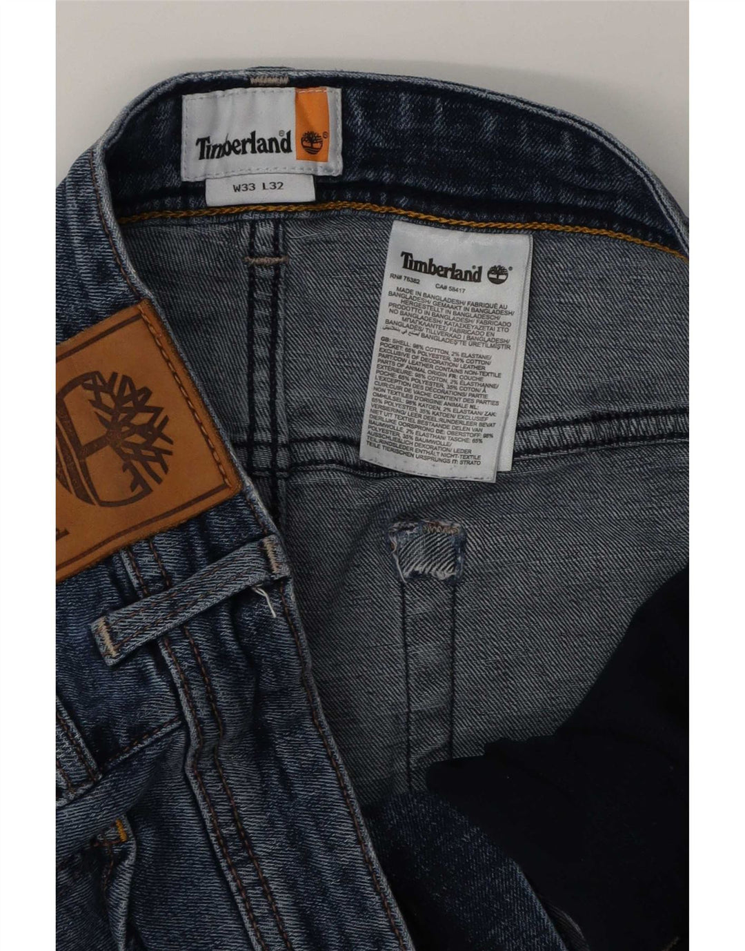 Blugi slim pentru bărbați Timberland W33 L32 Bumbac albastru