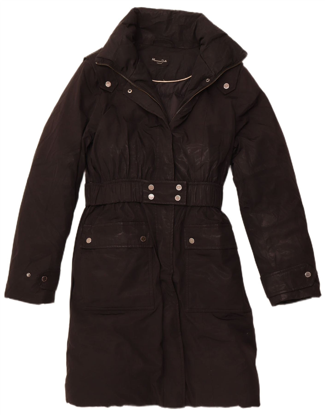 MASSIMO DUTTI Jachetă căptușită pentru femei UK 18 XL Negru poliester iarnă