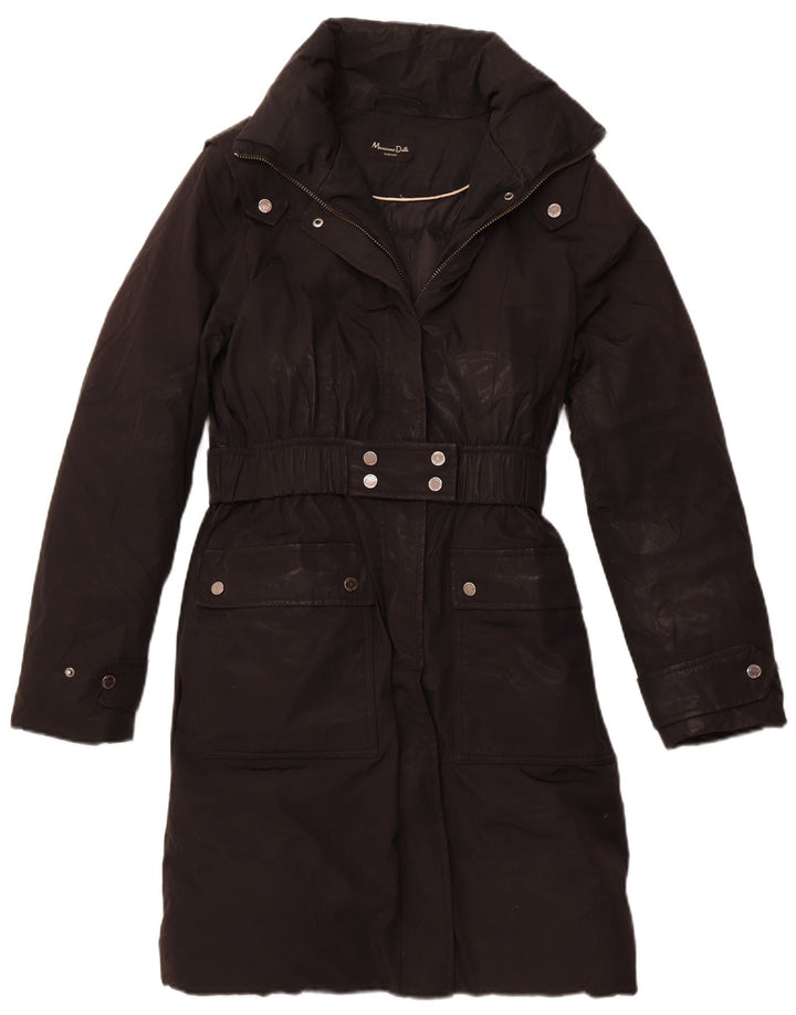 MASSIMO DUTTI Jachetă căptușită pentru femei UK 18 XL Negru poliester iarnă