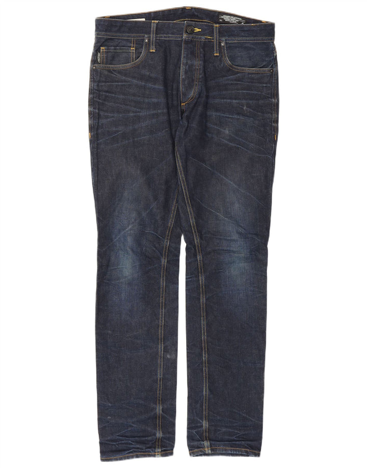 Blugi Jack & Jones Tim Slim pentru bărbați W32 L32 bumbac bleumarin