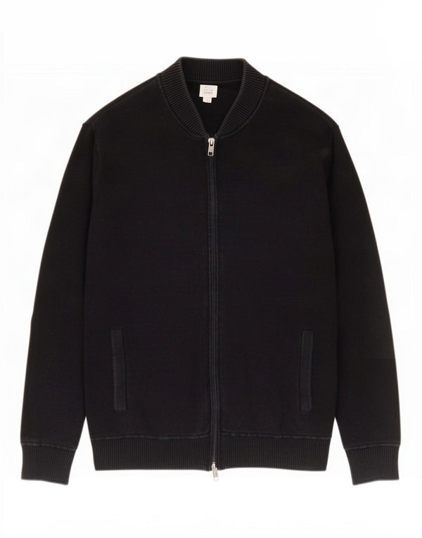Pulover cardigan pentru bărbați Gap, bumbac mediu negru