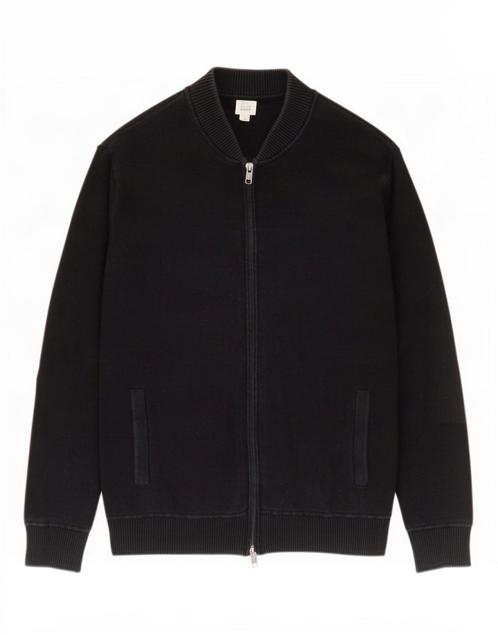 Pulover cardigan pentru bărbați Gap, bumbac mediu negru