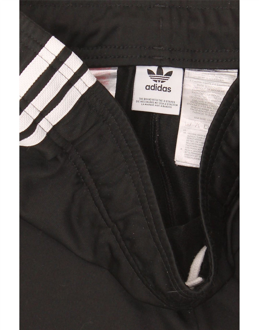 ADIDAS Womens Tracksuit Trousers Joggers UK 14 Medium  Black Polyester Vintage Adidas and Second-Hand Adidas from Messina Hembry 