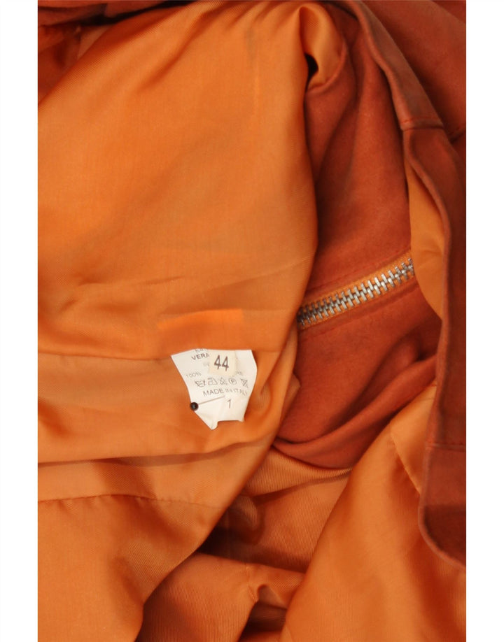 Jachetă din piele vintage pentru femei IT 44 Medium Orange