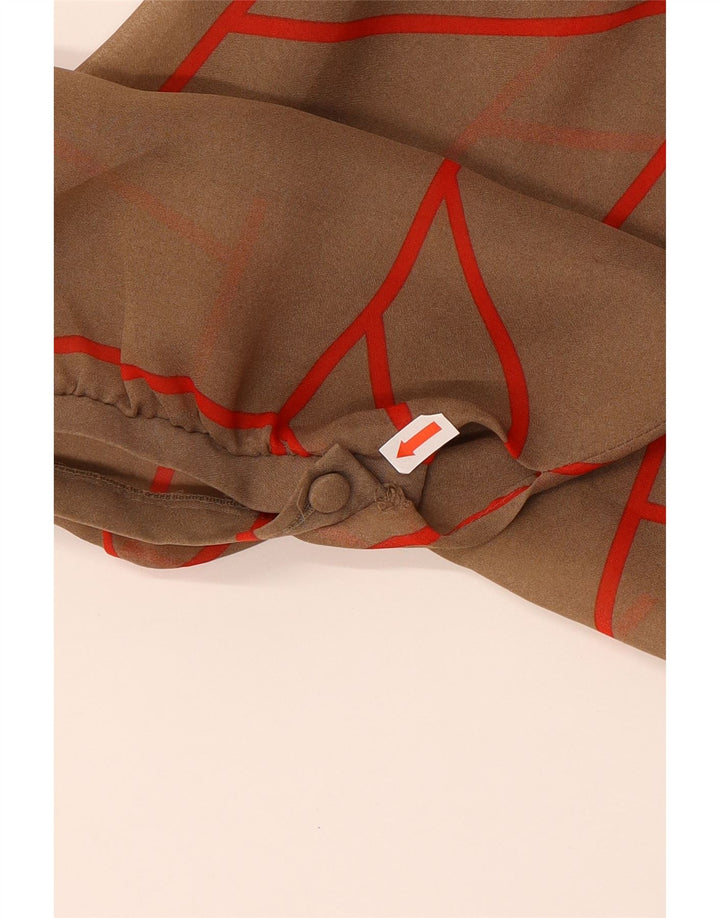 EXCLUSIV Rochie A-Line cu mânecă lungă pentru femei EU 40 Maro Mediu Geometric