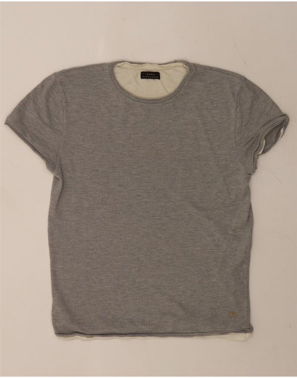 Tricou pentru bărbați Zara Top XL Gri Colorblock
