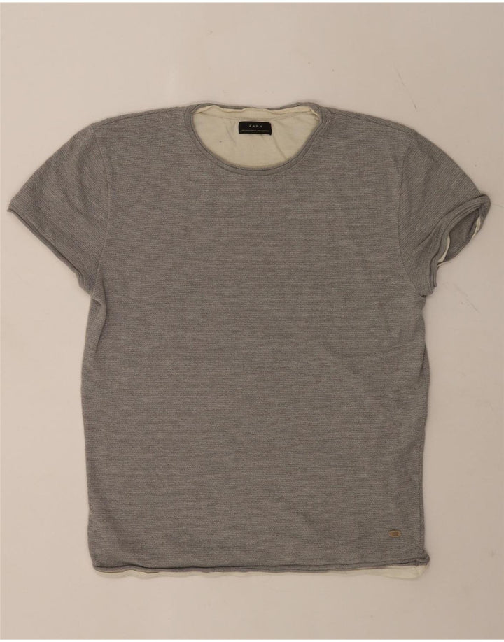 Tricou pentru bărbați Zara Top XL Gri Colorblock