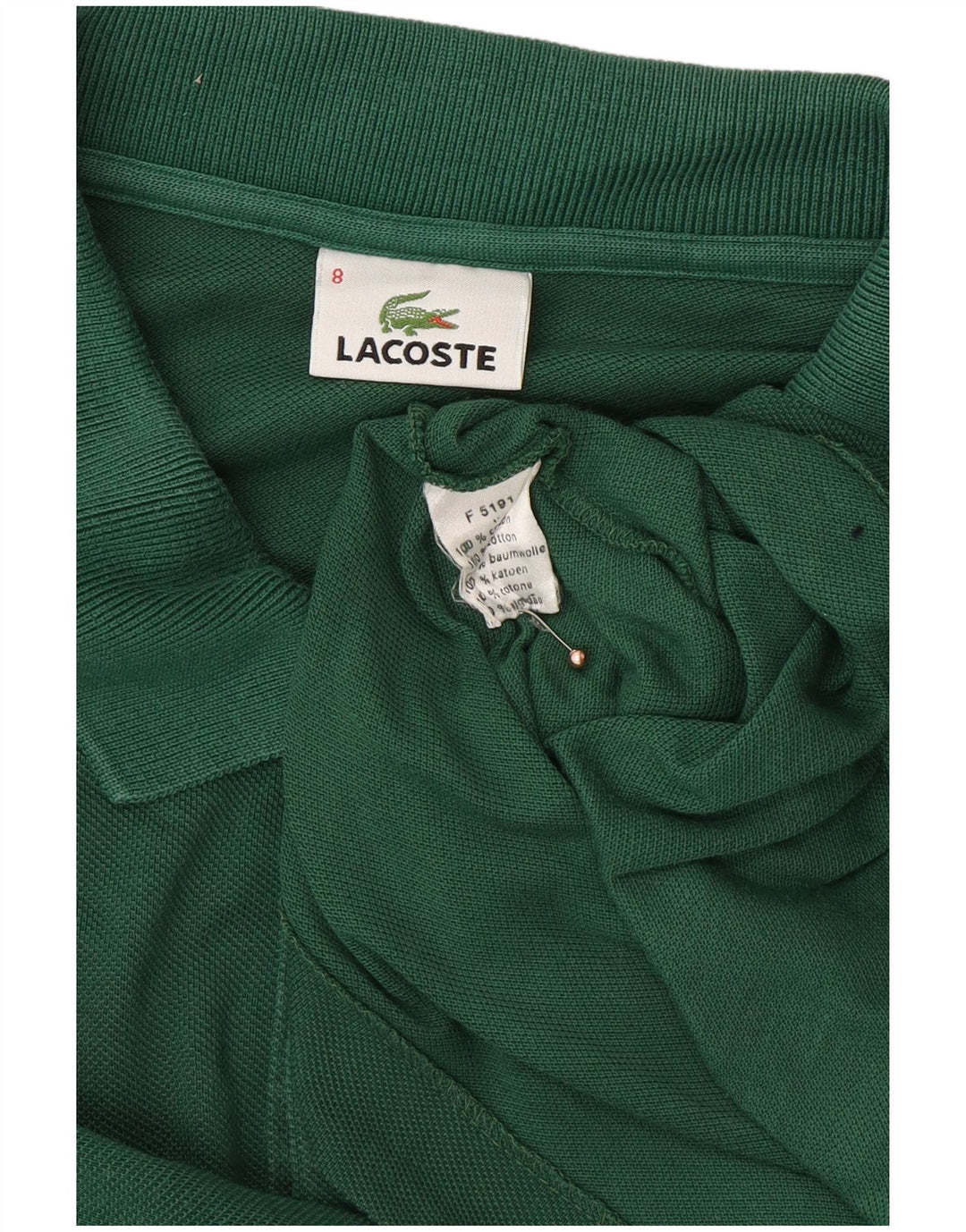 Tricou polo pentru bărbați LACOSTE Mărimea 8 3XL Bumbac verde