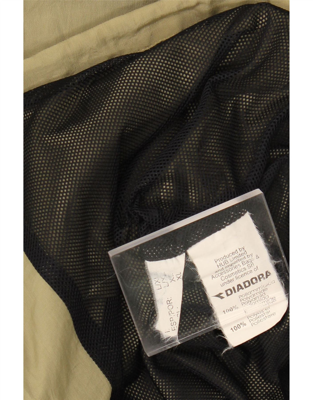 DIADORA Mens Rain Jacket UK 42 XL Khaki Polyamide Vintage Diadora and Second-Hand Diadora from Messina Hembry 