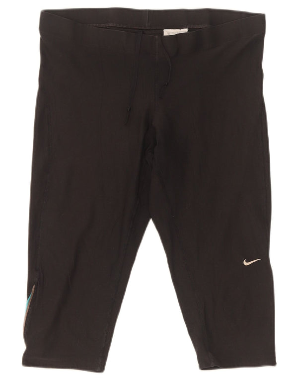 Leggings Capri Nike Dri Fit pentru femei Marea Britanie 16/18 Poliester negru mare