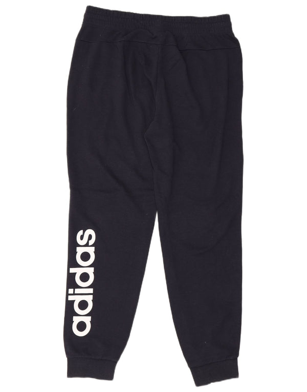 ADIDAS Womens Graphic Tracksuit Trousers Joggers UK 16/18 Large Navy Blue