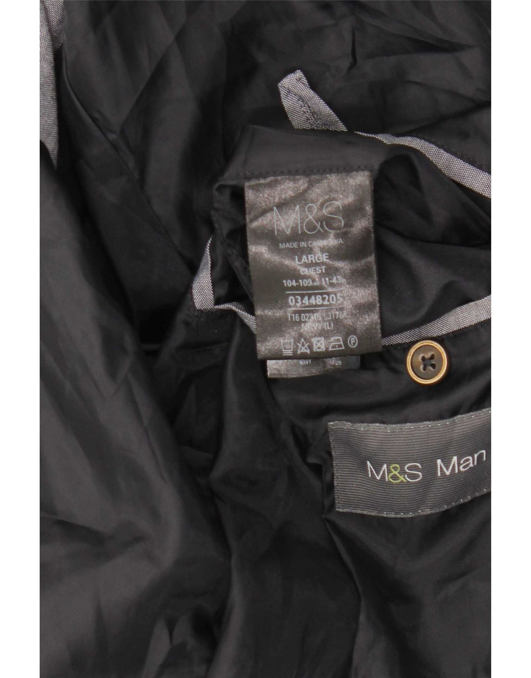 Geacă bomber pentru bărbați Marks & Spencer UK 40 mare, albastru, poliester