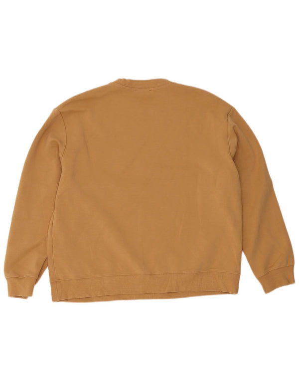 Pulover supradimensionat pentru femei Zara UK 10 Bumbac Bej mic